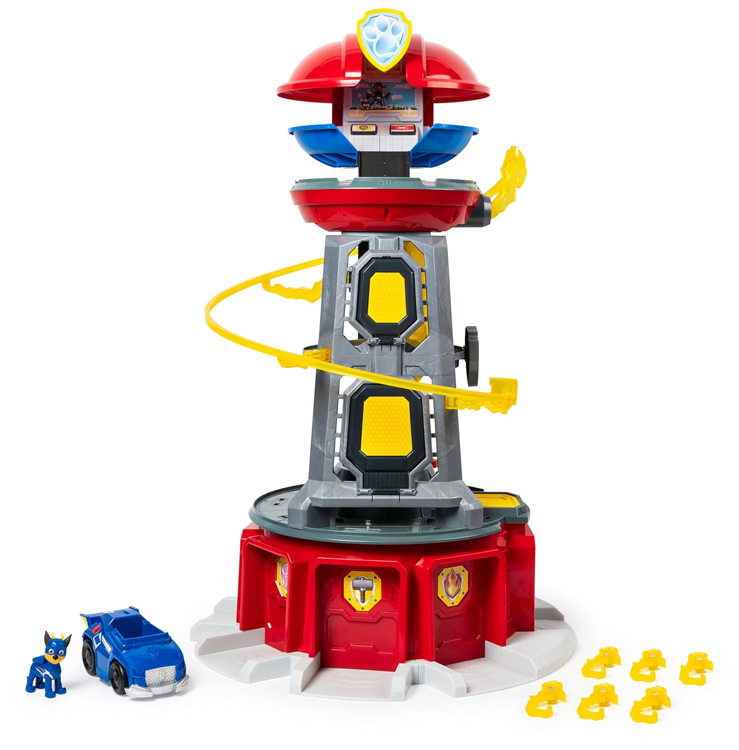 Paw Patrol Mighty Lookout Tower Pup Squad Playset | 2.75 Ft Tall Tower with Lights & Sounds | Bonus Chase Figure, Elevator, Zipline & Launcher - Image 2