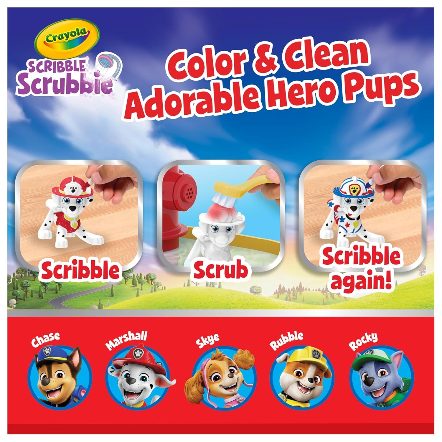 Crayola Scribble Scrubbie PAW Patrol Fire Hydrant Play Set - Image 4