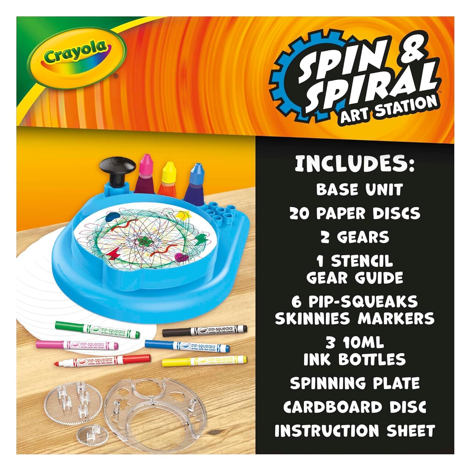 Age : 6 Years+ Crayola Spin & Spiral Art Station 2.0 - Image 5