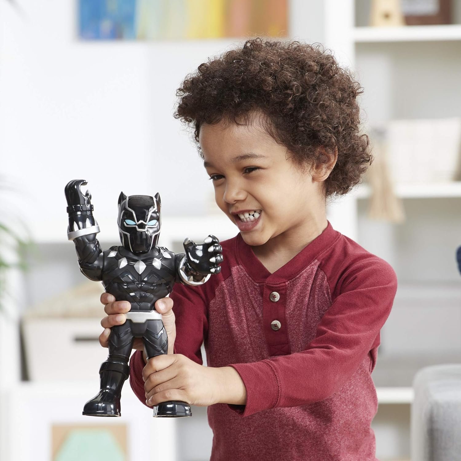 Super Hero Adventures Playskool Heroes Marvel Mega Mighties Black Panther Collectible 10" Action Figure, - Image 2