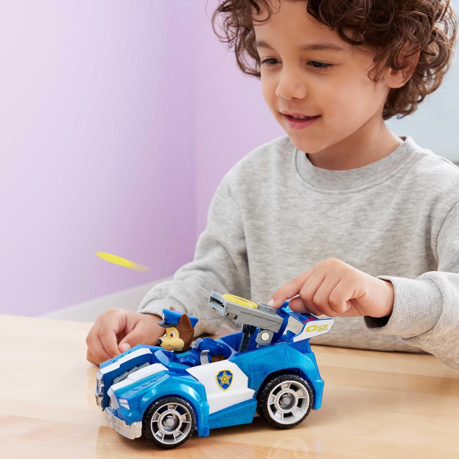 Paw Patrol The Mighty Movie, Chase Car with Skye Airplane Toy with Mighty Pups Action Figure, Lights and Sounds - Image 5