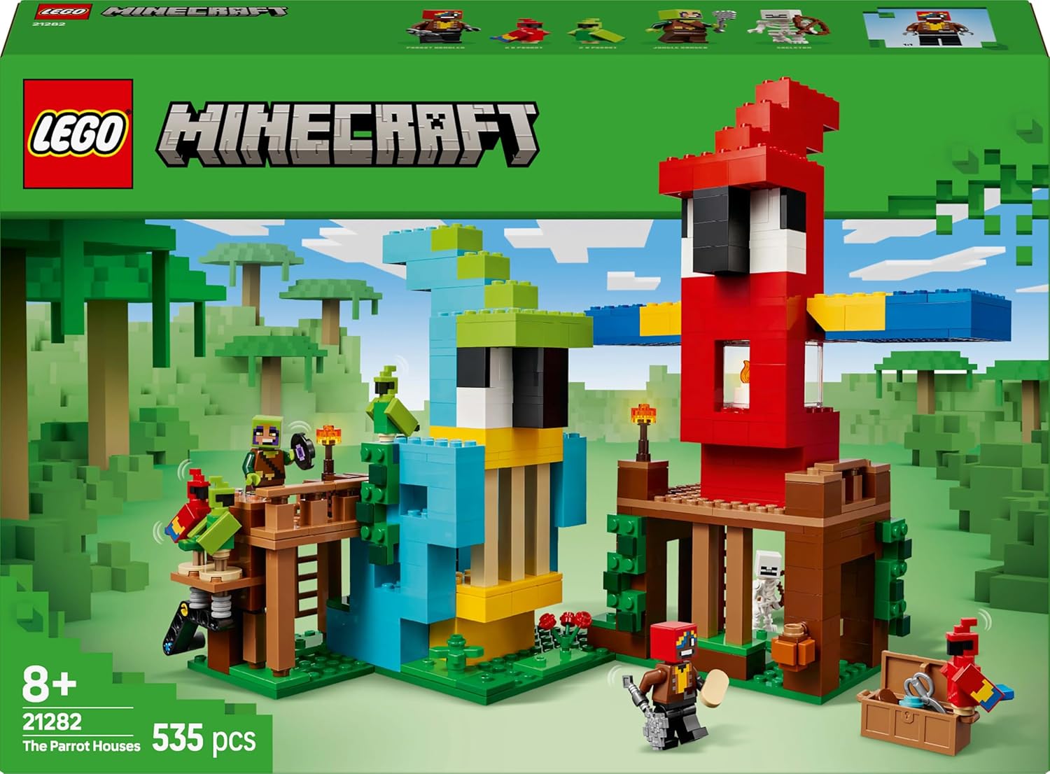 Alternative view of Age : 8 Years+ Lego 21282 Minecraft The Parrot Houses (535 Pieces)