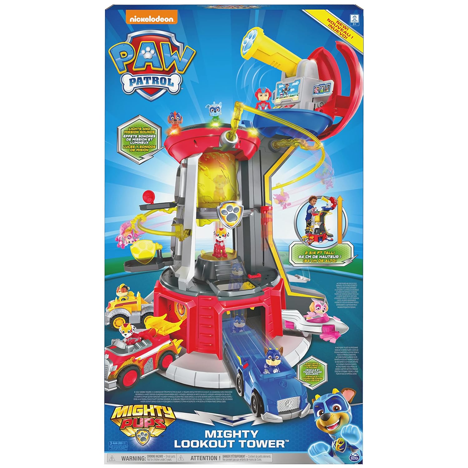 Paw Patrol Mighty Lookout Tower Pup Squad Playset