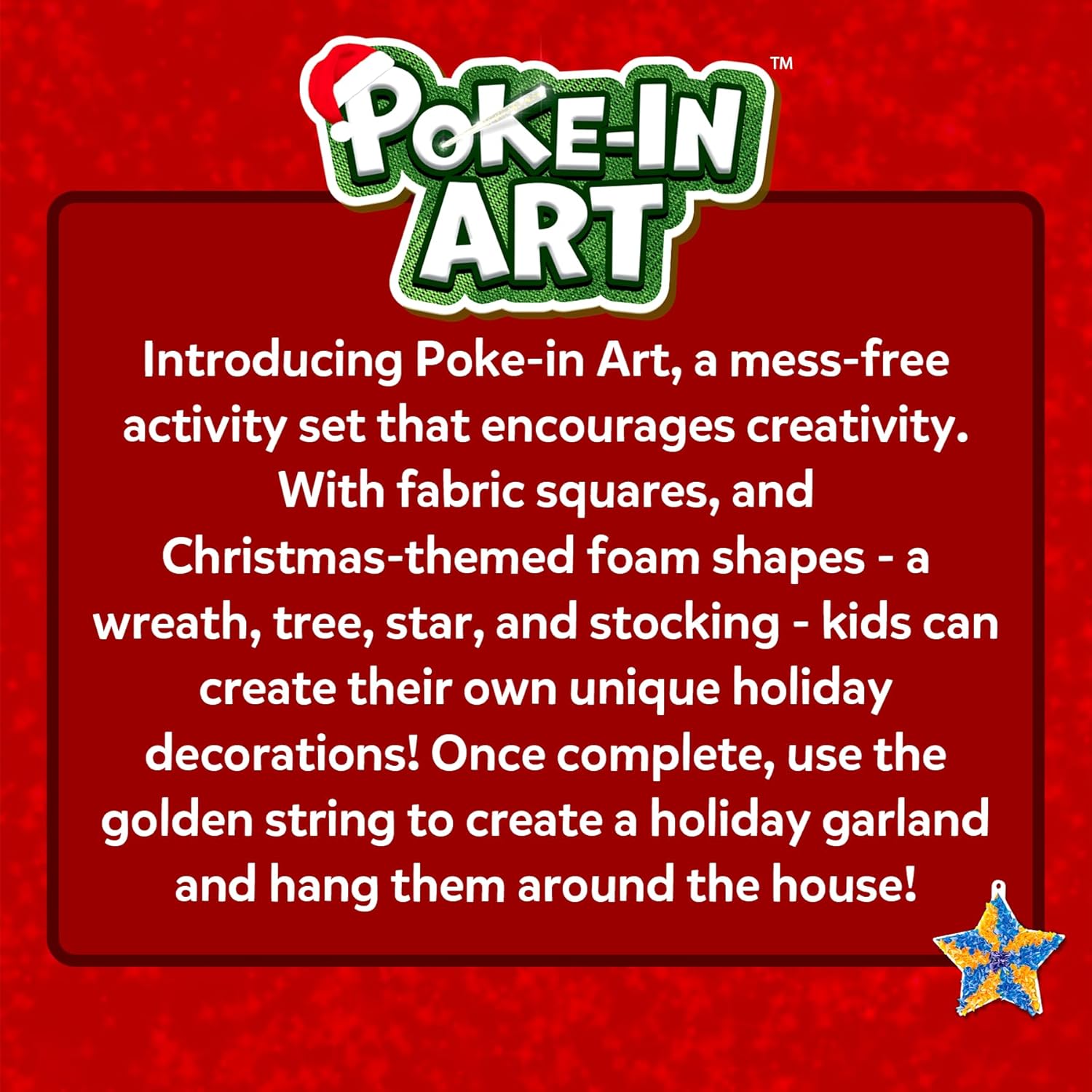 Skillmatics Poke-in Art - Christmas Decor, Mess-Free Art for Kids, DIY Craft Kits, Creative Activity, Fine Motor Skills - Image 3