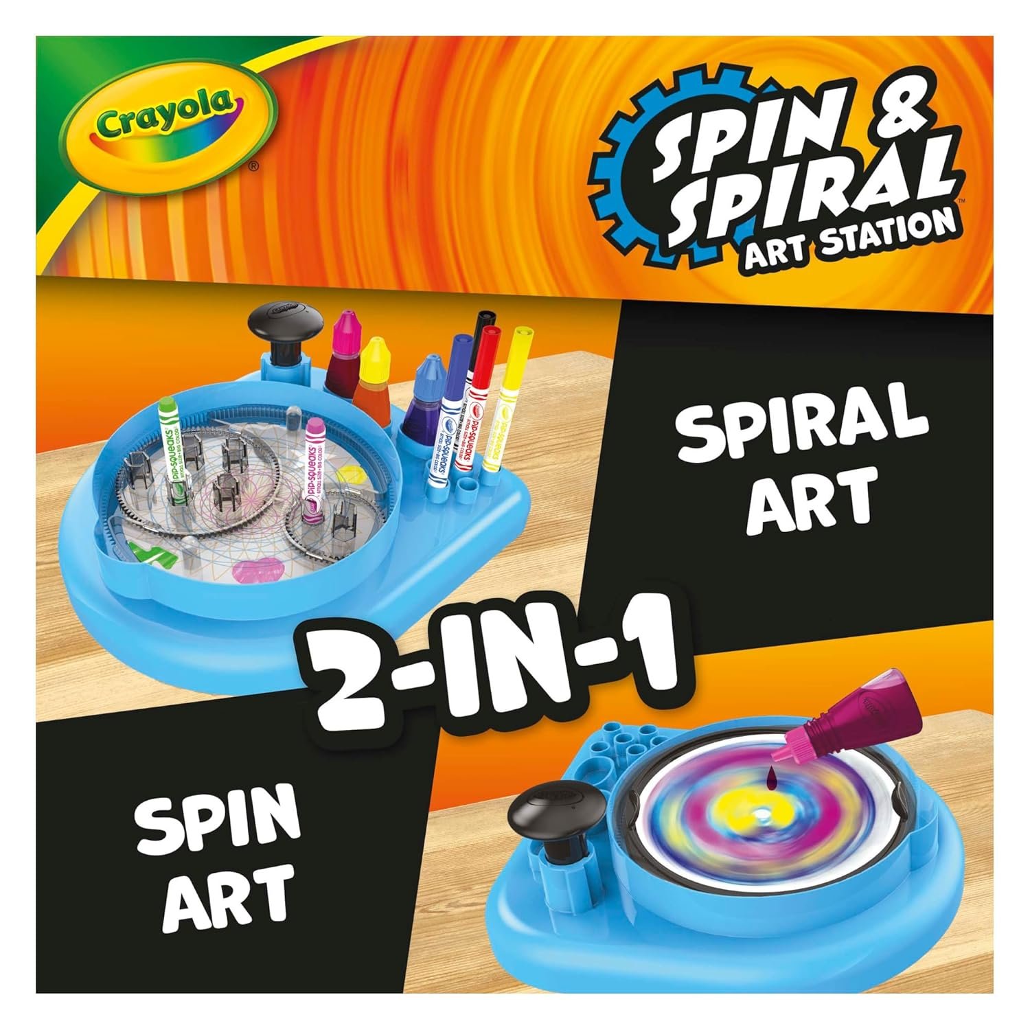 Age : 6 Years+ Crayola Spin & Spiral Art Station 2.0 - Image 6