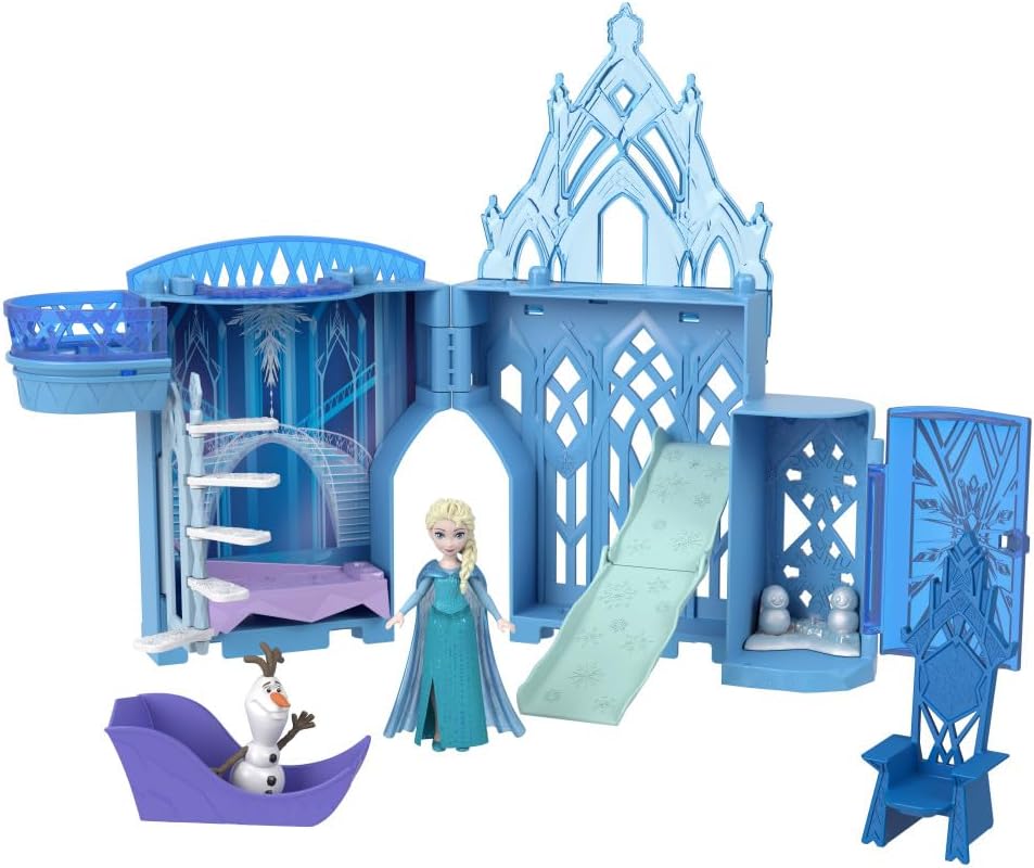 Disney Frozen Storytime Stackers Elsas Ice Palace Stackable Castle Doll House with Small Doll & 8 Pieces, Inspired by The Disney Frozen Movies - Image 7