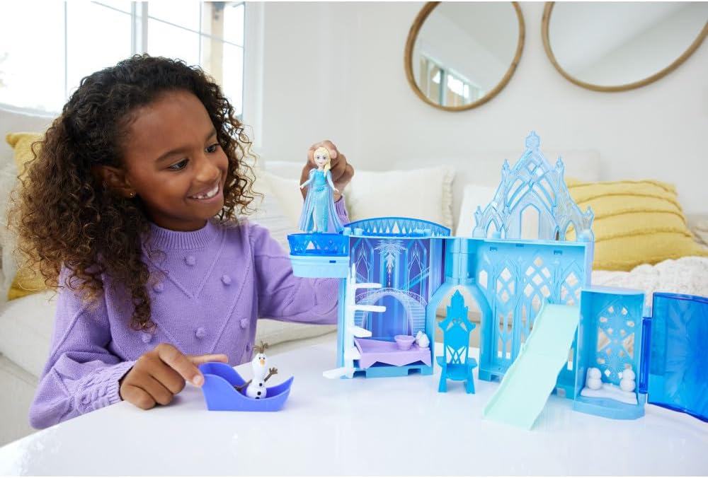Disney Frozen Storytime Stackers Elsas Ice Palace Stackable Castle Doll House with Small Doll & 8 Pieces, Inspired by The Disney Frozen Movies - Image 6