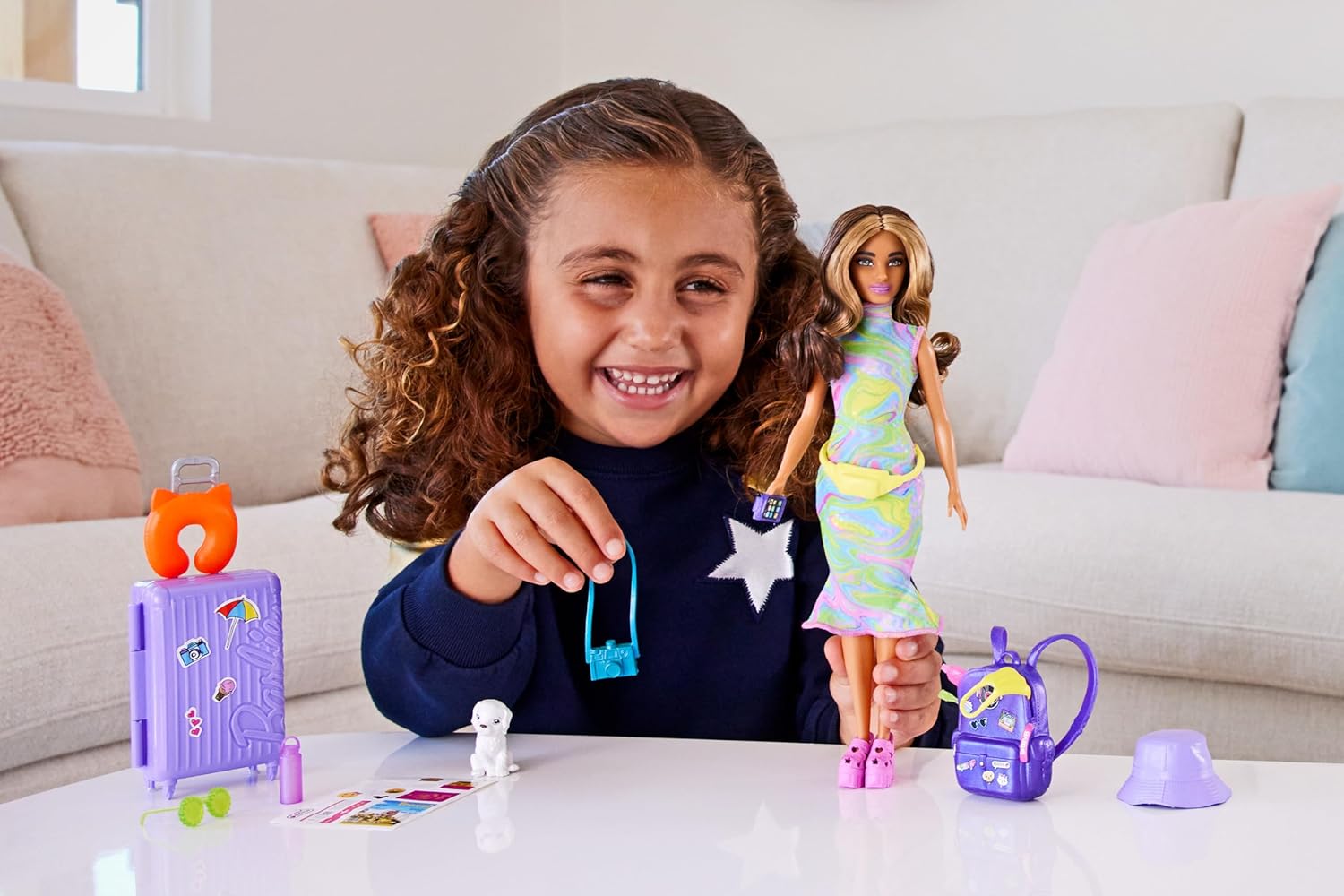 Barbie Doll and Accessories, Travel Set with Teresa Doll, Puppy and 10+ Pieces Including Working Suitcase - Image 5