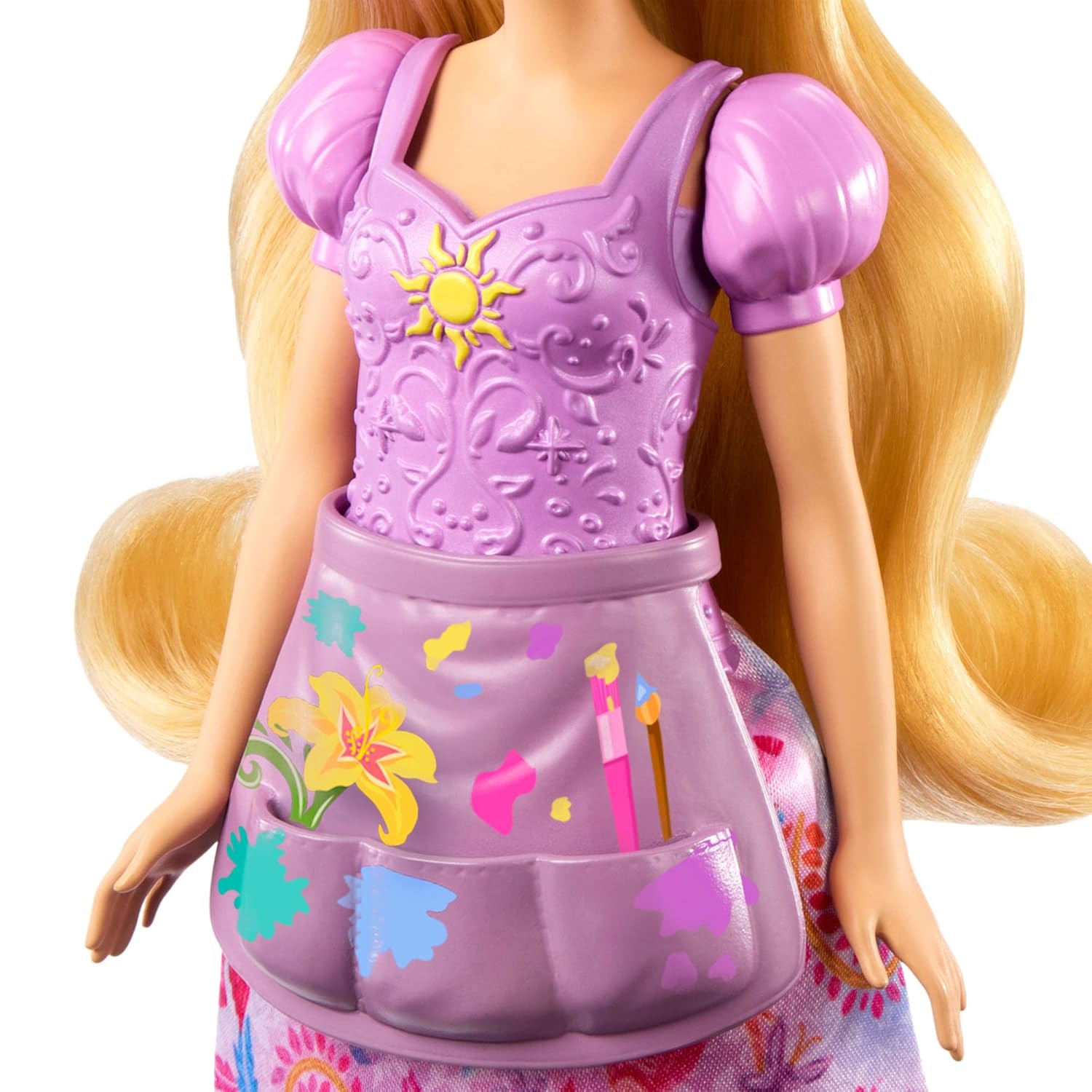 Disney Princess 2-in-1 Stories Rapunzel Fashion Doll with 2 Snap-On Bodices, 2 Skirts & 9 Accessories - Image 3