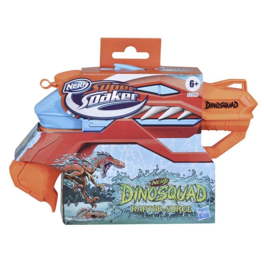 Nerf Super Soaker DinoSquad Raptor-Surge Water Blaster, Trigger-Fire Soakage Pichkari