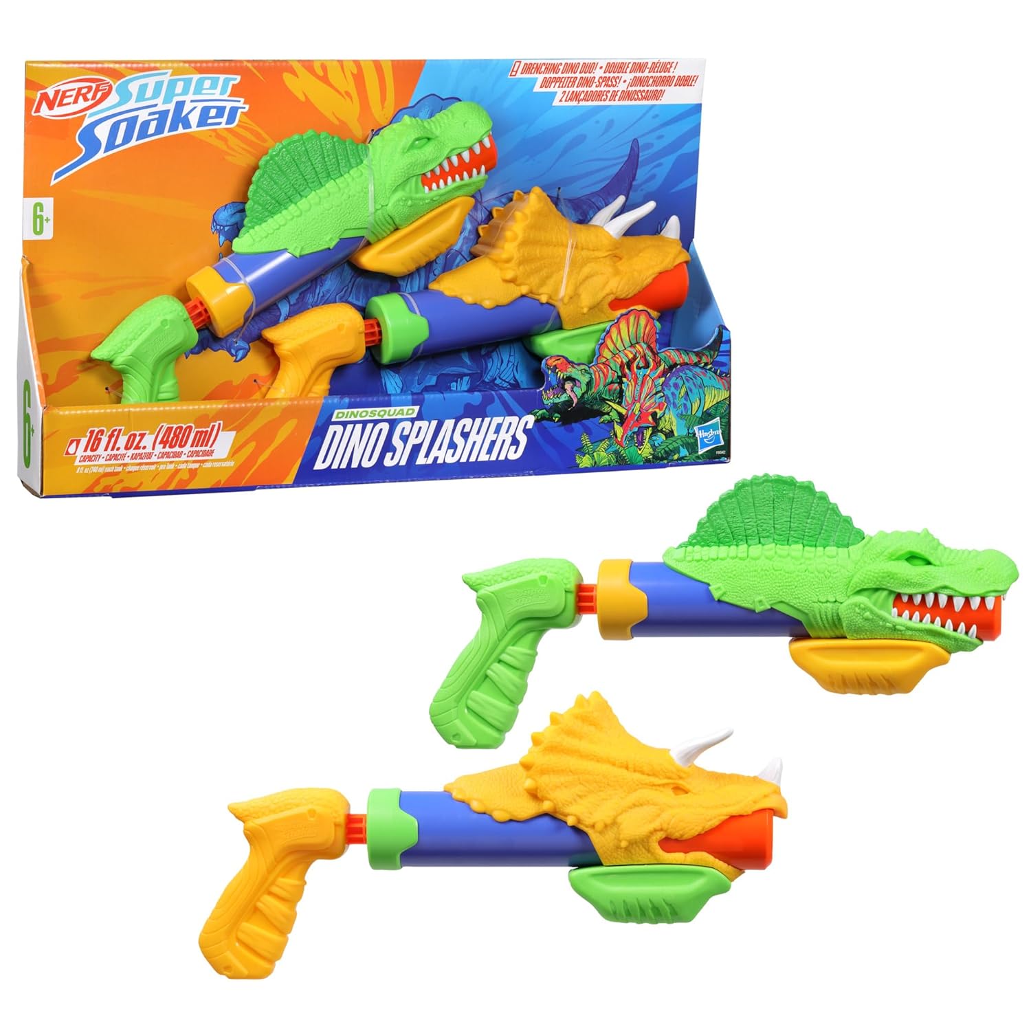 Nerf Super Soaker DinoSquad Dino Splashers 2 Water Blasters
