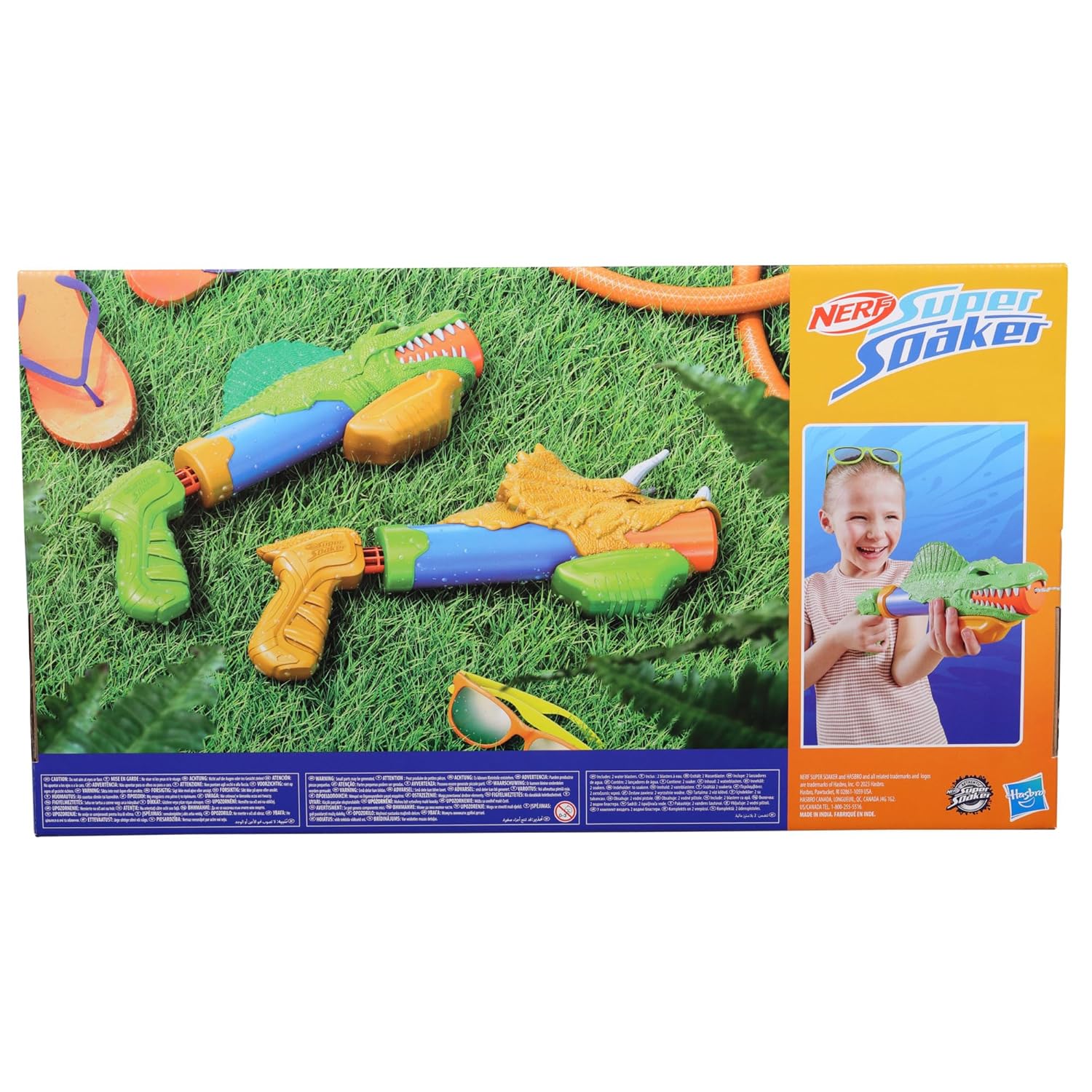 Nerf Super Soaker DinoSquad Dino Splashers 2 Water Blasters - Set of 2 Water Blasters - Pichkari - Image 2
