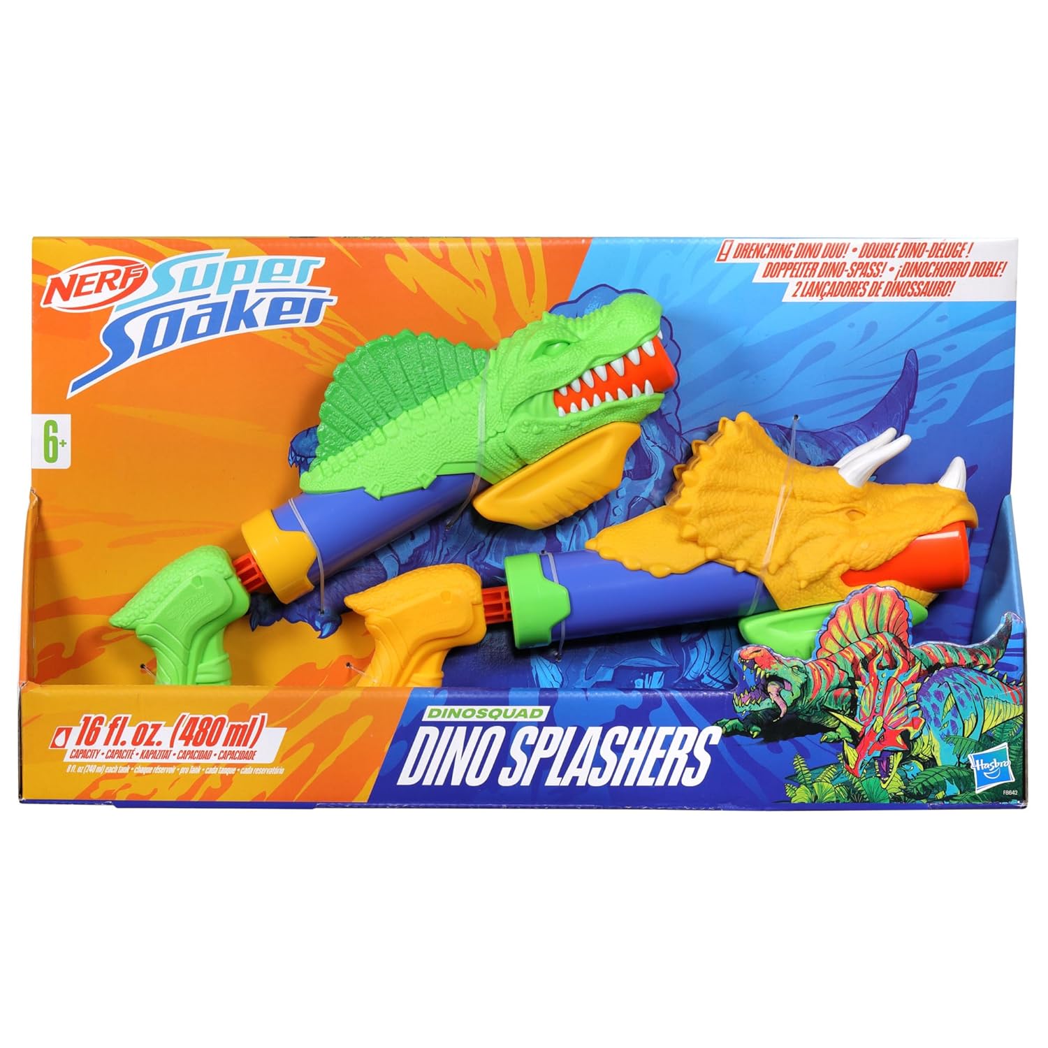 Nerf Super Soaker DinoSquad Dino Splashers 2 Water Blasters - Set of 2 Water Blasters - Pichkari - Image 10