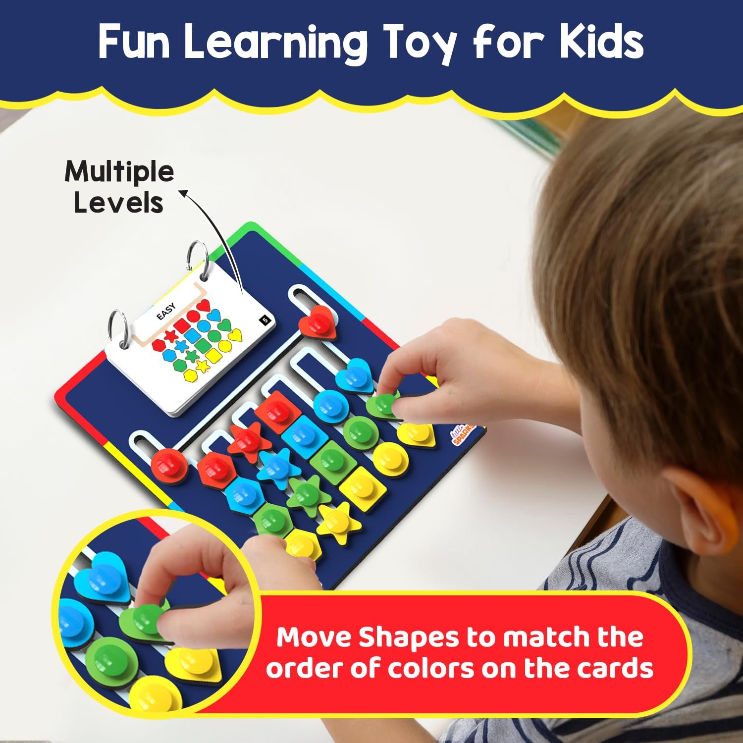Age 6-14 years Smartivity Shape Coder Puzzle | 15 Challenge Cards, 5 Columns & Colored Shapes | Logical Thinking & Colour Matching Brain Game - Image 7