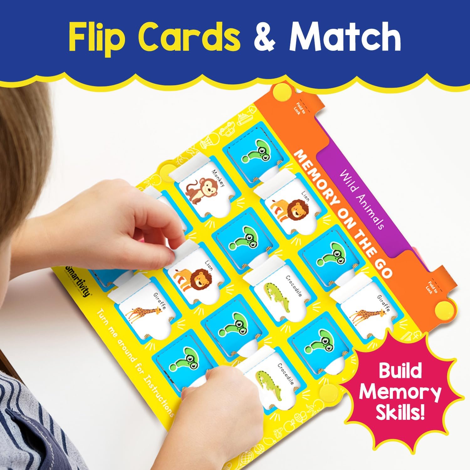 Age 3+ Years Smartivity Memory Game for Kids | Fun Matching Game - 12 Theme Cards & 3 Level Challenges - Image 7