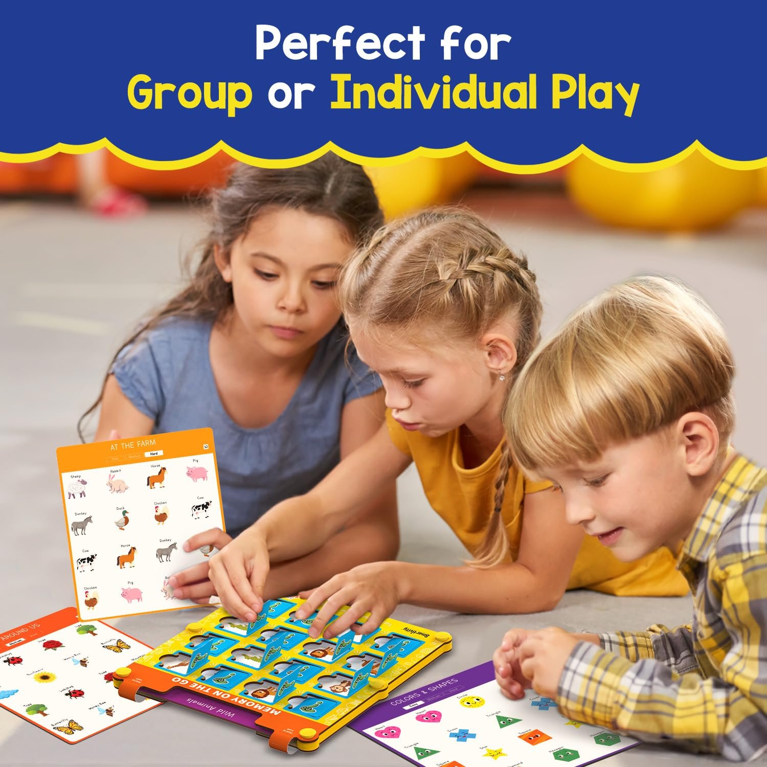 Age 3+ Years Smartivity Memory Game for Kids | Fun Matching Game - 12 Theme Cards & 3 Level Challenges - Image 6
