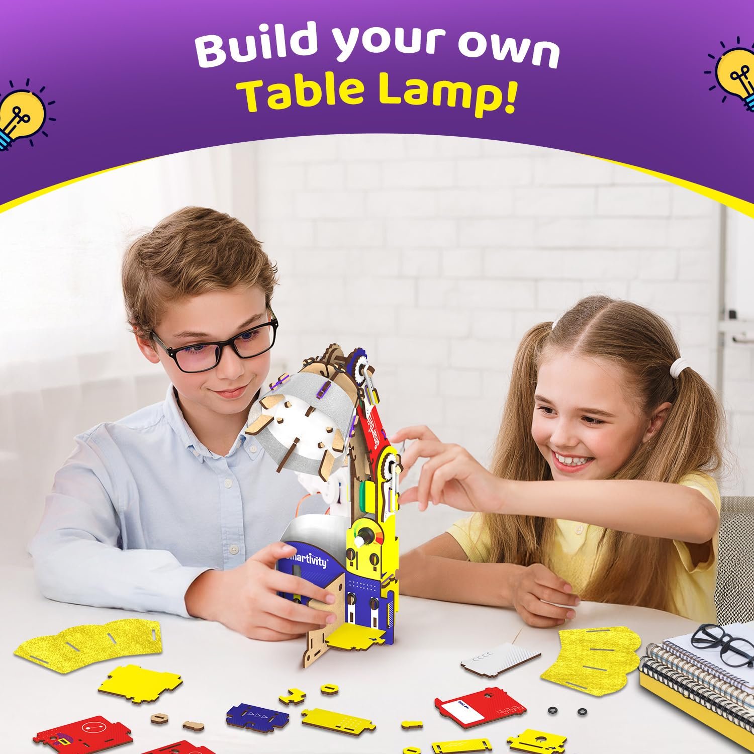 Age 8 - 14 years Smartivity DIY Adjustable Table Lamp | DIY STEM Construction Toy - Image 6
