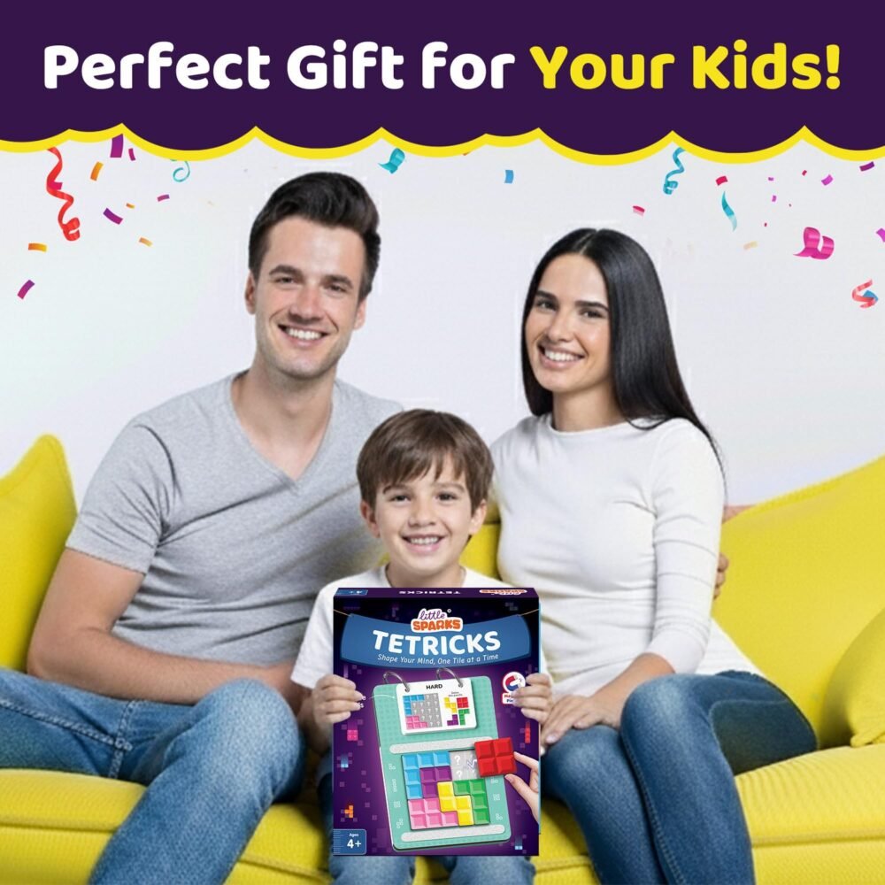 Alternative view of Age 4–8 Years Smartivity Tetricks - Magnetic Puzzle Game for Kids | 30+ Fun Brain Challenges with 6 Magnetic Shapes