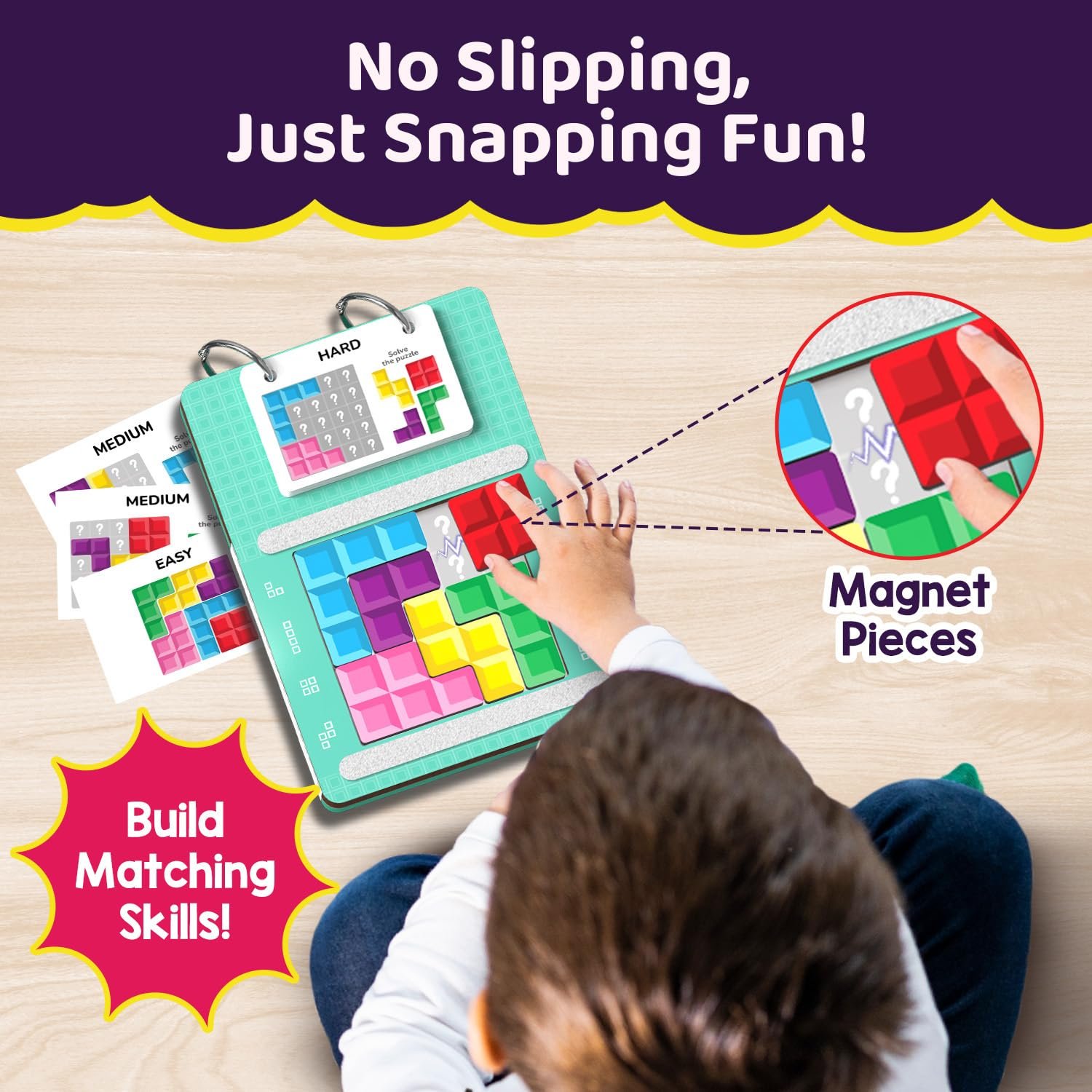 Age 4–8 Years Smartivity Tetricks - Magnetic Puzzle Game for Kids | 30+ Fun Brain Challenges with 6 Magnetic Shapes - Image 6