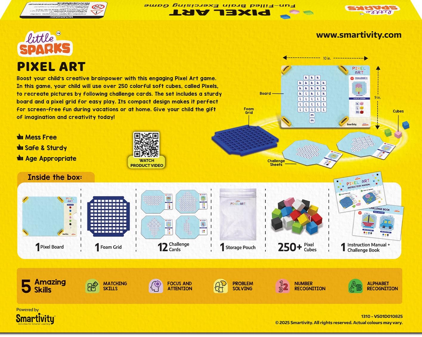 Alternative view of Age 4-8 Years Smartivity Pixel Art Puzzle - Educational Toy for Kids I Build 40+ Creative Brain Puzzles