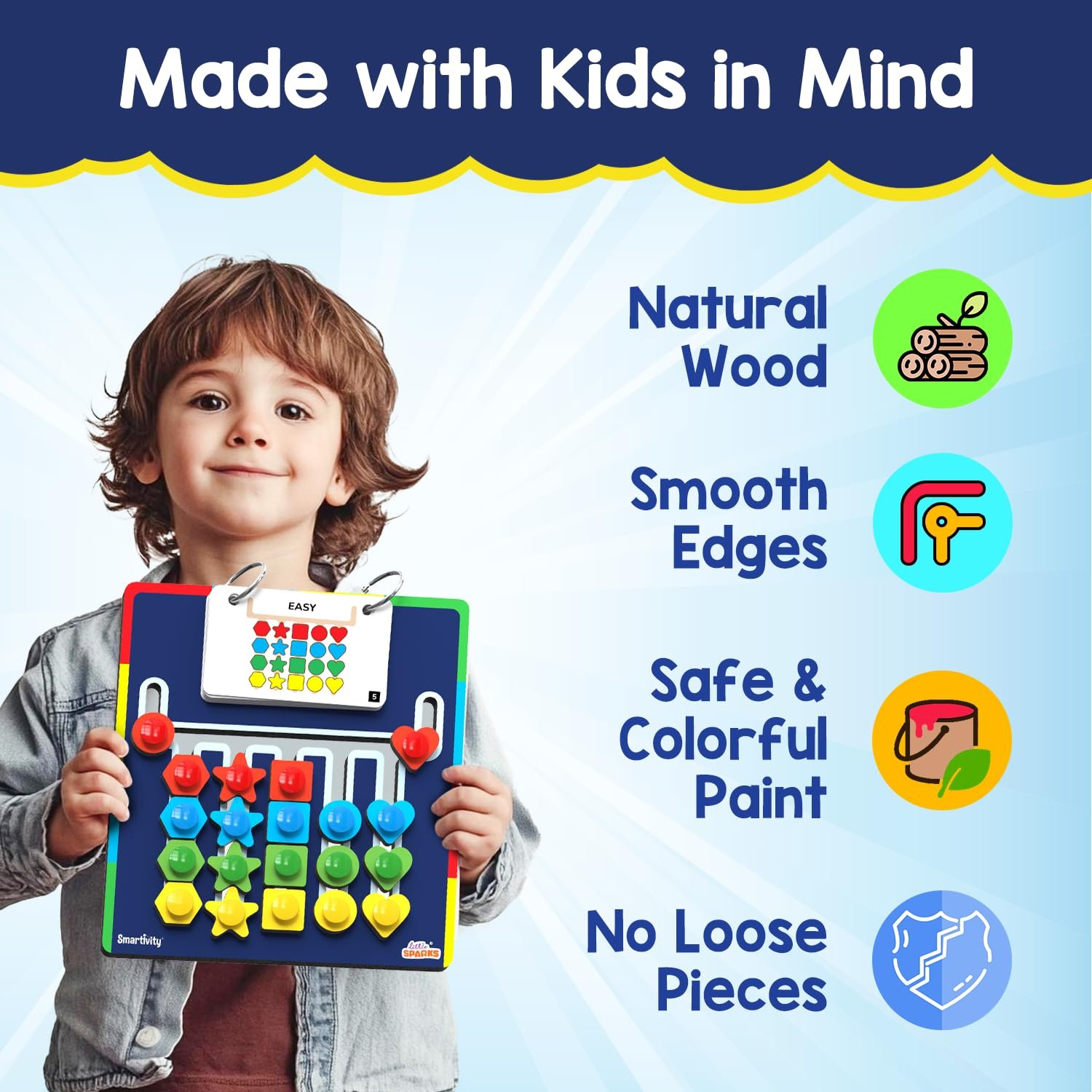 Age 6-14 years Smartivity Shape Coder Puzzle | 15 Challenge Cards, 5 Columns & Colored Shapes | Logical Thinking & Colour Matching Brain Game - Image 4
