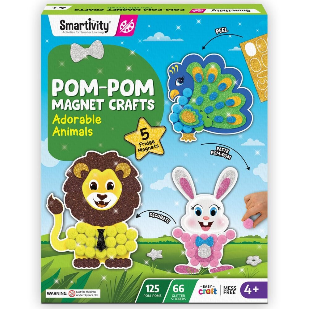 Smartivity Pom Pom Magnet Craft Kit