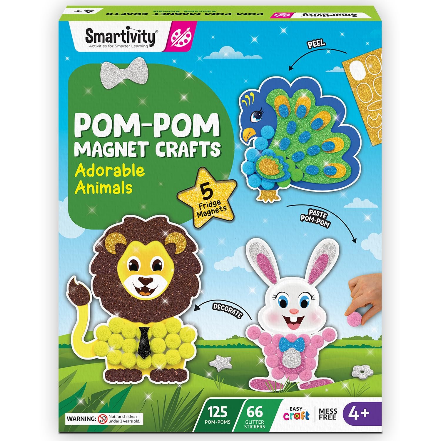 Smartivity Pom Pom Magnet Craft Kit