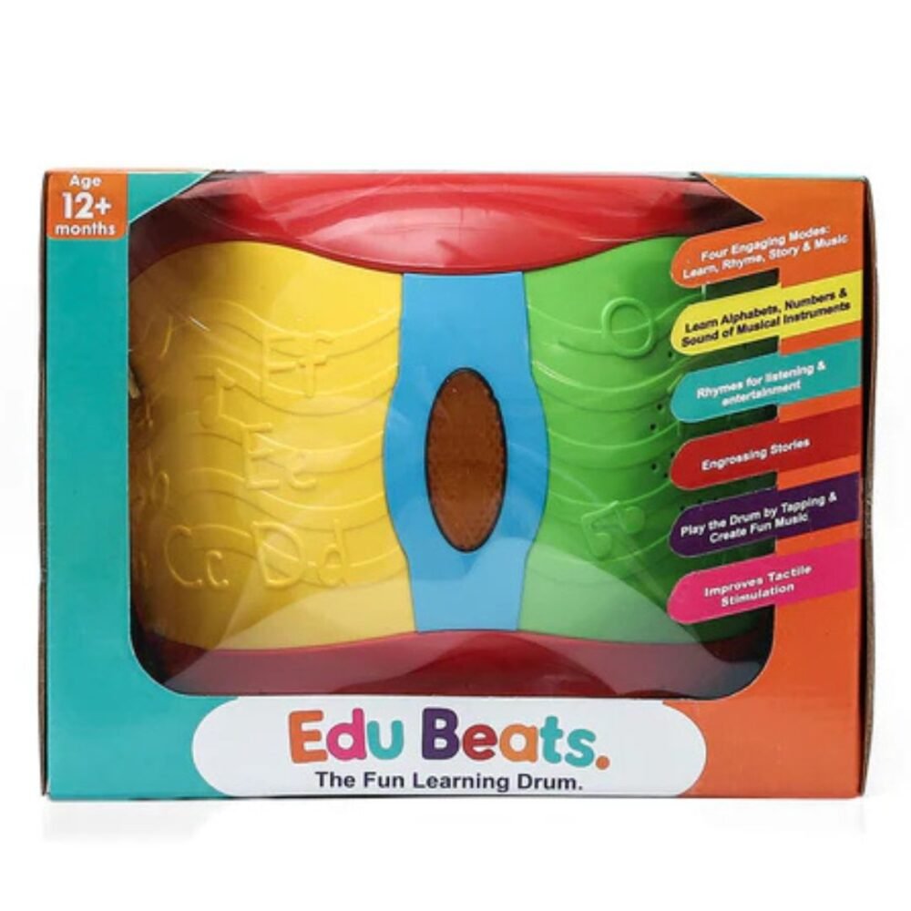 Age 12M+ Innovador Edu Beats-Musical Toy-Fun Learning Drum With Learn Rhyme & Music Modes