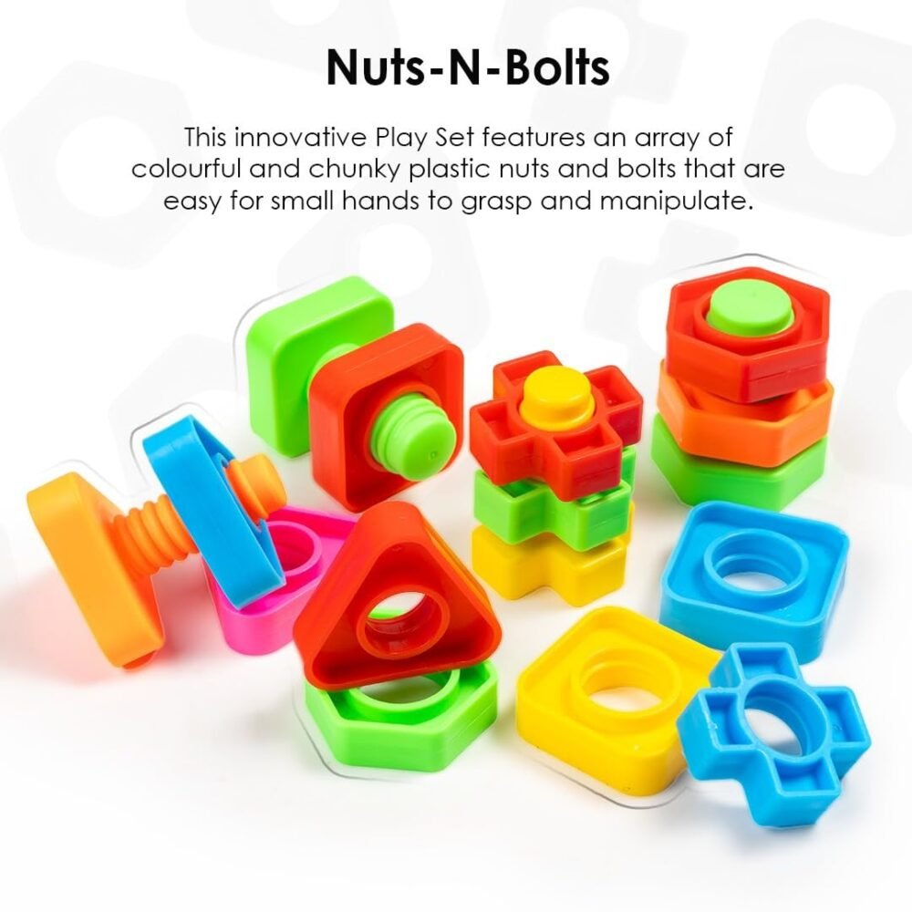 Alternative view of RATNA'S Nuts-N-Bolts Plastic Screwing & Unscrewing Interlocking Different Shapes with Attractive Colors Learning & Educational Preschool Toys