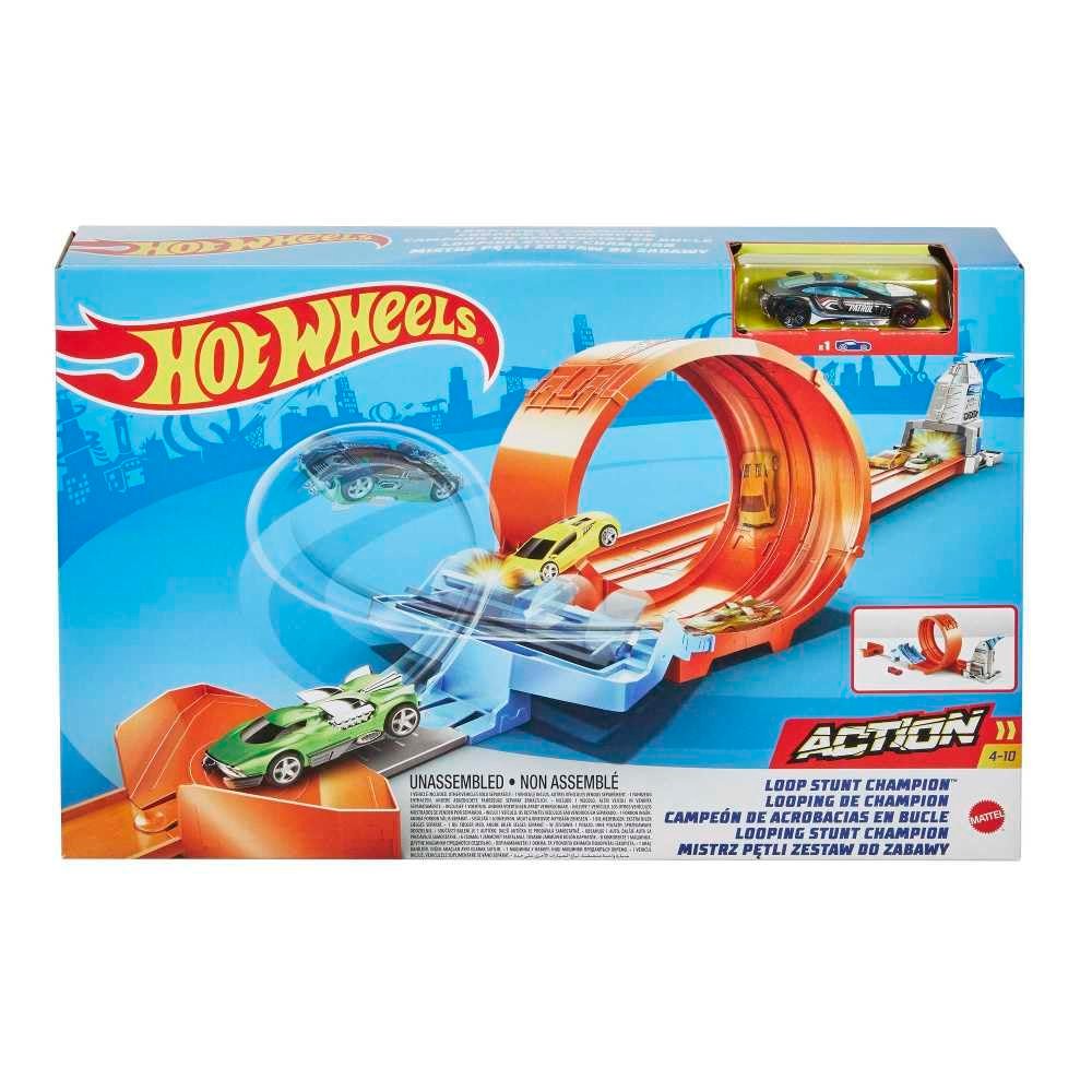 Hot Wheels Loop Stunt Champion™ Track Set with Dual-Track Loop, Dual Launch, Spring Ramp & 1 Car - Image 4