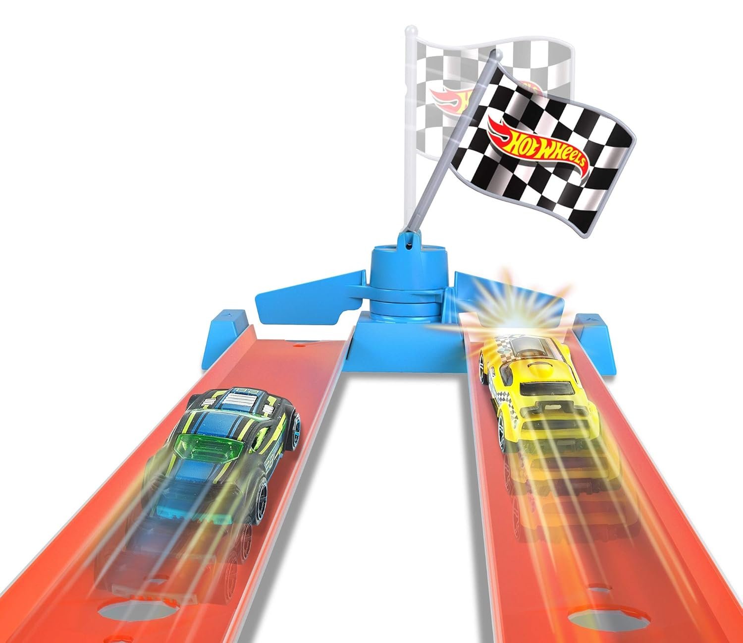 Hot Wheels® Dragstrip Champion™ Playset with One 1:64 Scale Toy Car, Track Set Includes Launcher, Start Gate and Winning Flag - Image 4