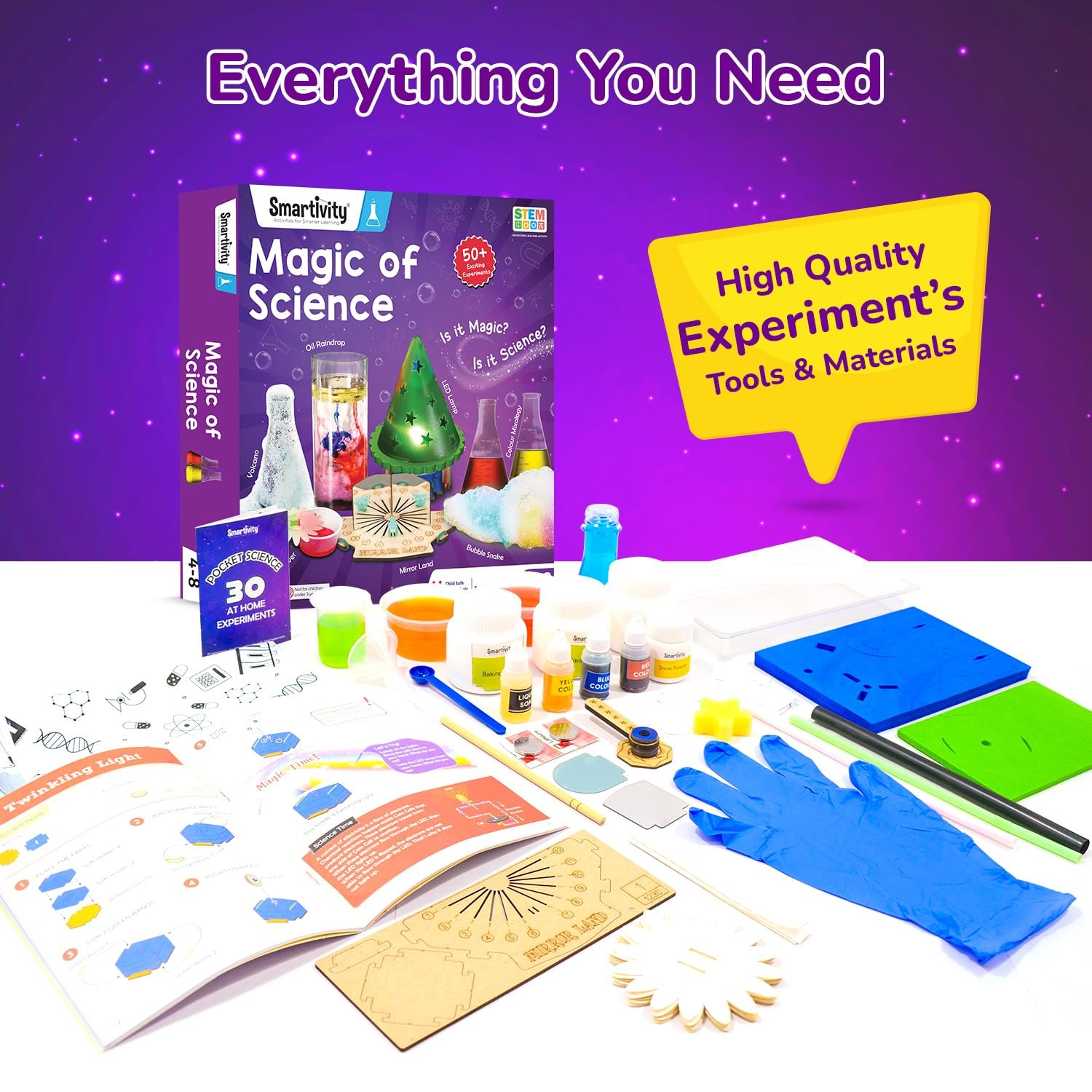 Ages 4-6-8 Years Smartivity Magic Science Kit for Kids | 50+ Amazing Science Experiments - Image 4