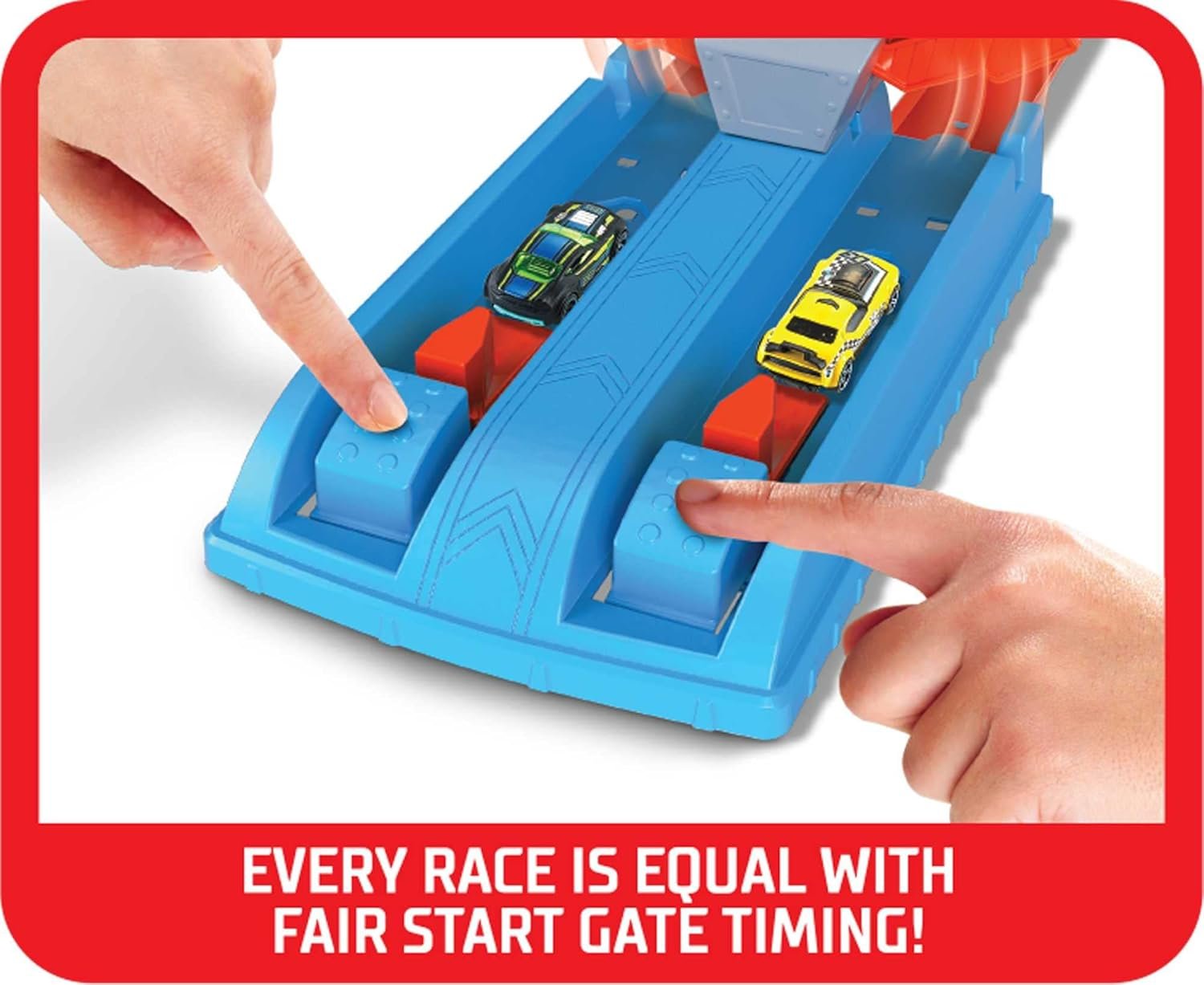 Hot Wheels® Dragstrip Champion™ Playset with One 1:64 Scale Toy Car, Track Set Includes Launcher, Start Gate and Winning Flag - Image 8
