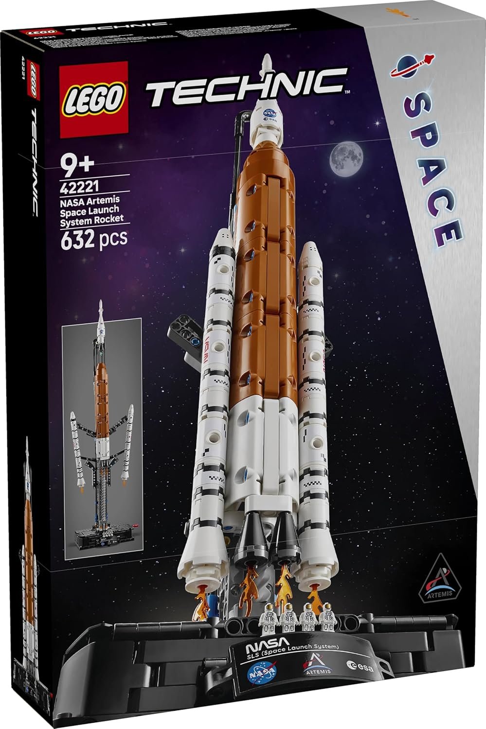 Alternative view of Age : 9 Years+ Lego 42221 Technic NASA Artemis Space Launch System Rocket (632 Pieces)