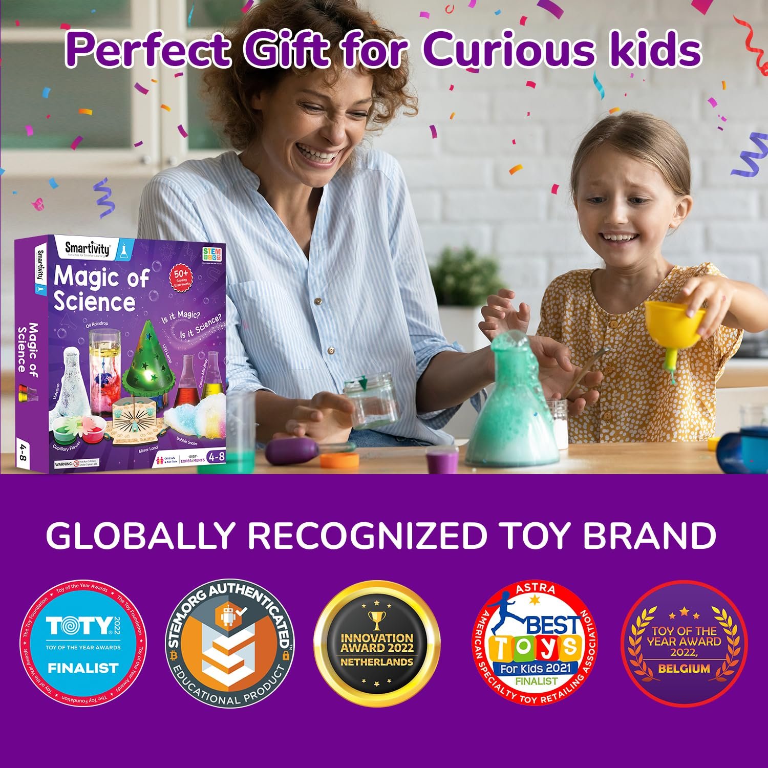 Ages 4-6-8 Years Smartivity Magic Science Kit for Kids | 50+ Amazing Science Experiments - Image 3