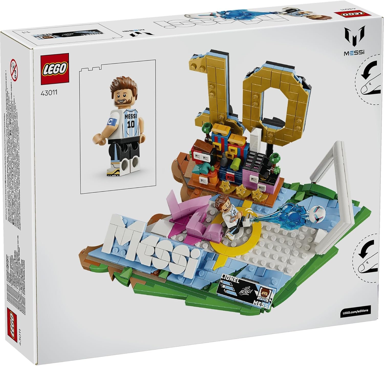 Alternative view of Age 10 Years+ LEGO® Editions Lionel Messi – Football Highlights 43011 Building Set - Football Decor with Collectable Plaque - Sports Treat