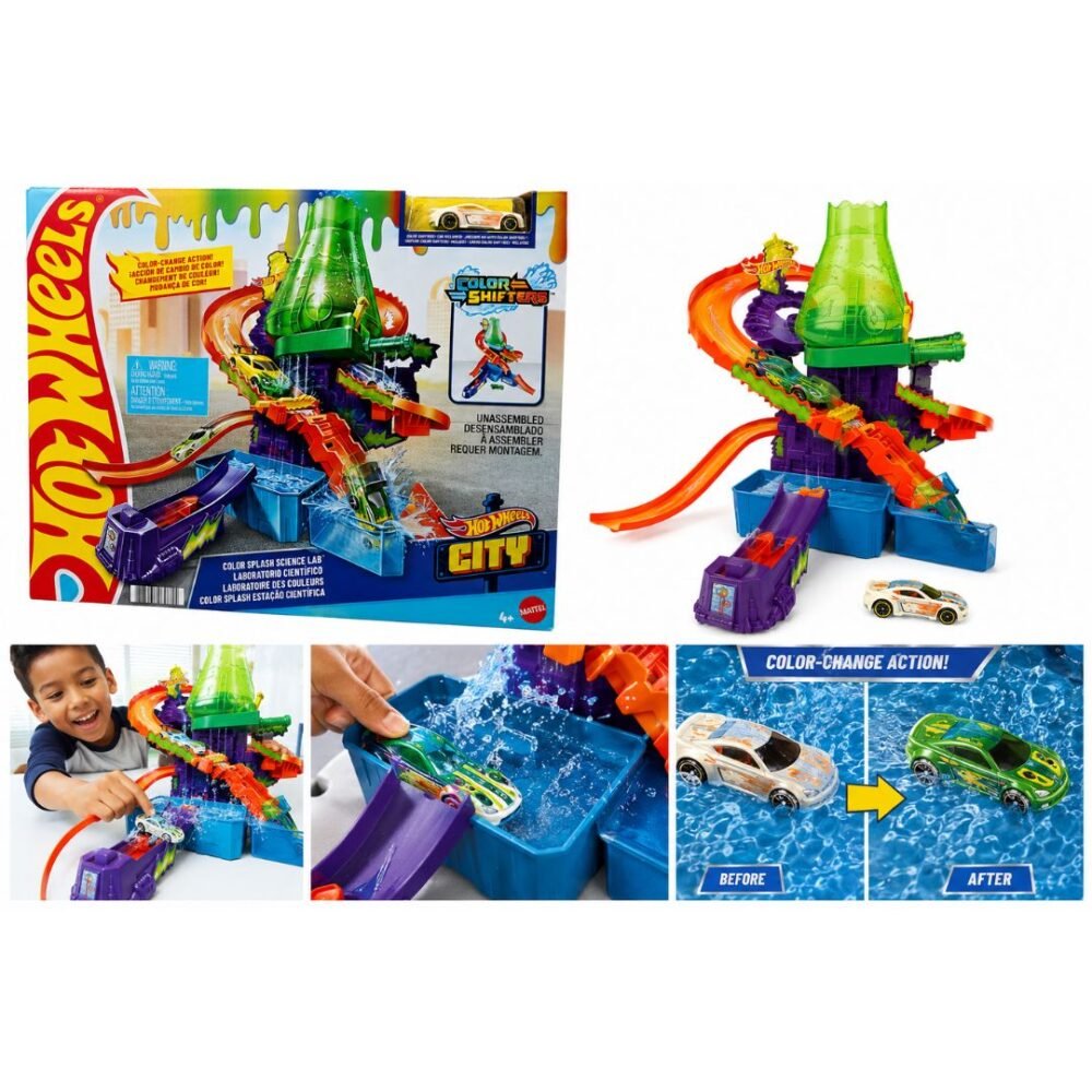 Hot Wheels City Color Splash Science Lab Playset
